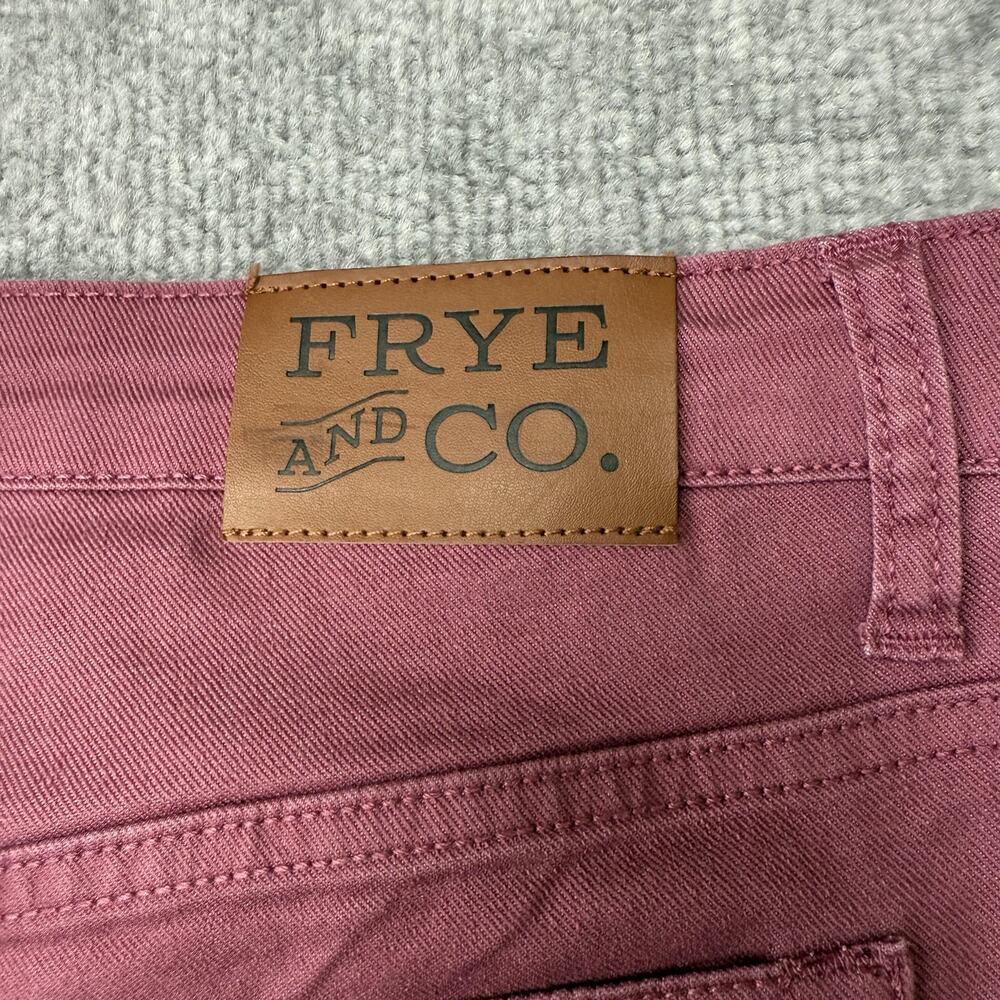 Frye and Co. Jeans Womens 20W Mauve High Rise Button Fly Raw Hem Stretch Bootcut - Picture 12 of 12
